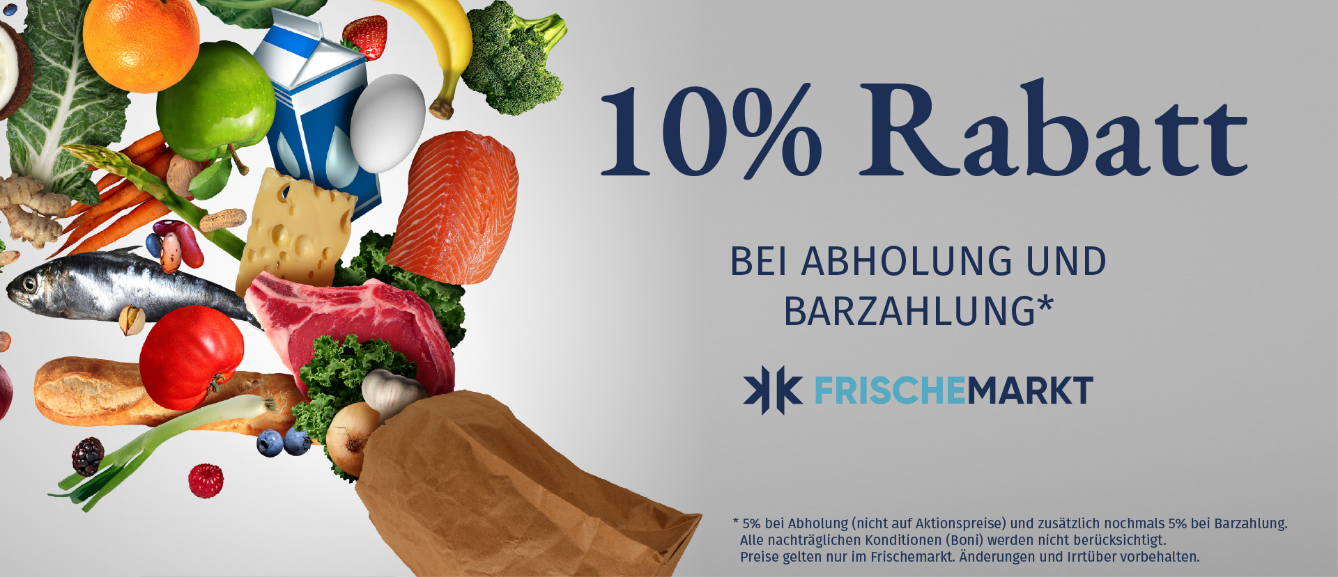 10% Rabatt bei Abholung und Barzahlung